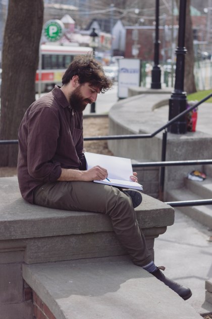 Daniel Rotsztain, Urban Geographer, Riverdale Library, Toronto, Illustrations, Illustrator, Artist, Man