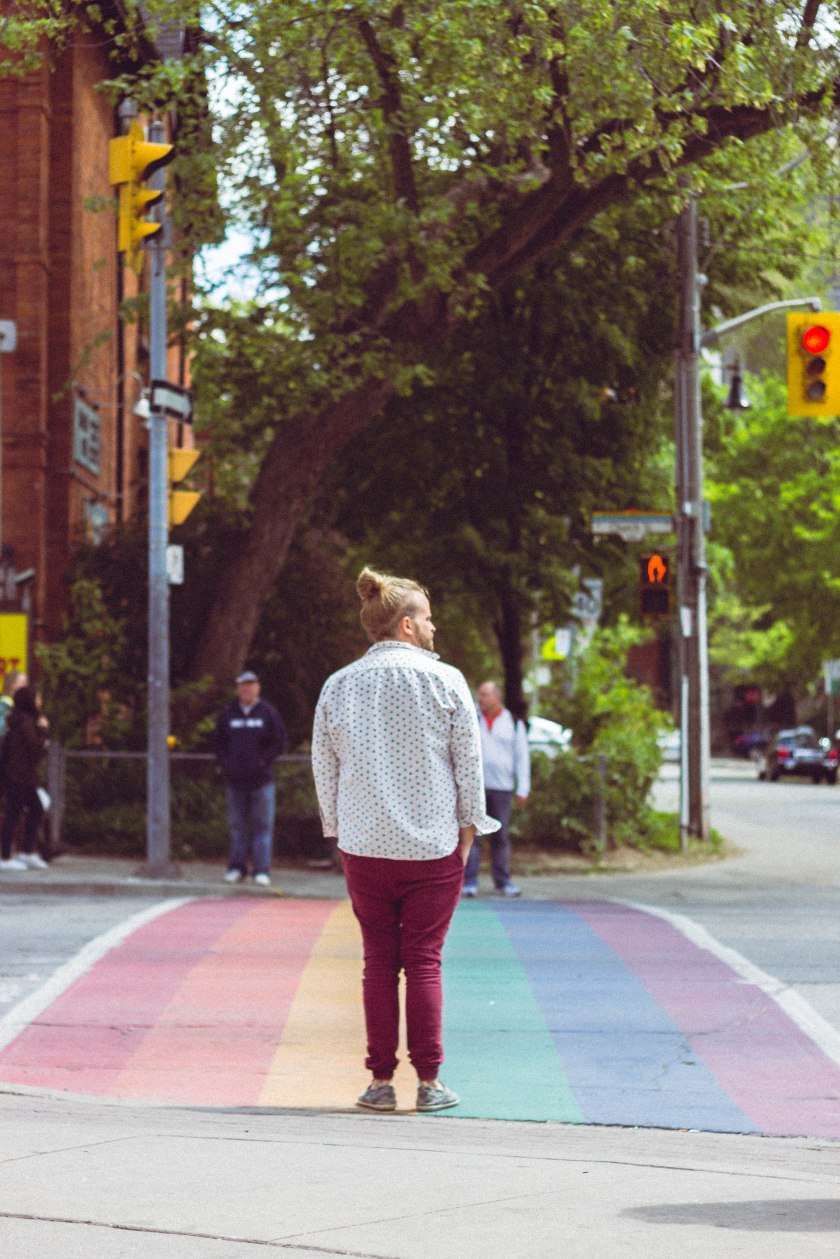 toronto, gay, village, church street, rainbow, man, street