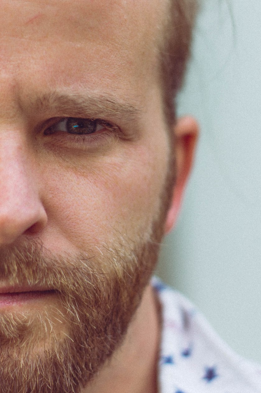 man, eye, pose portrait, split