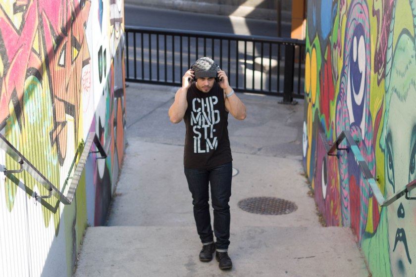 Man, male, model, portrait, graffiti