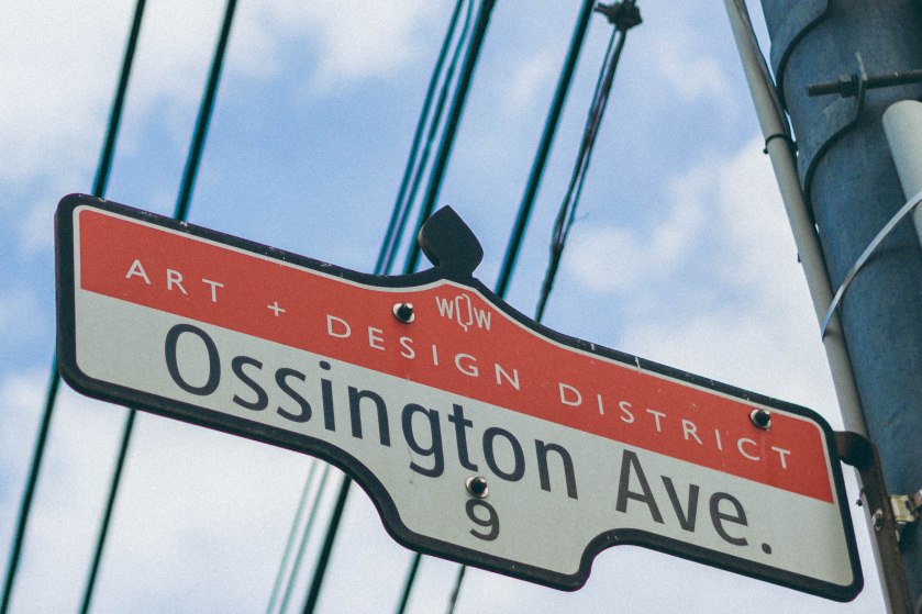 street sign, toronto, ossington, design, art