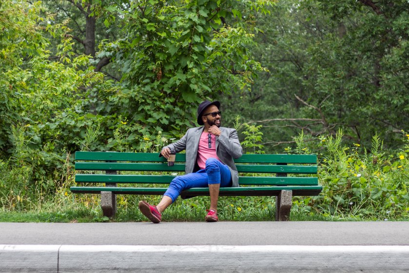 Portrait, style, fashion, park, man, toronto